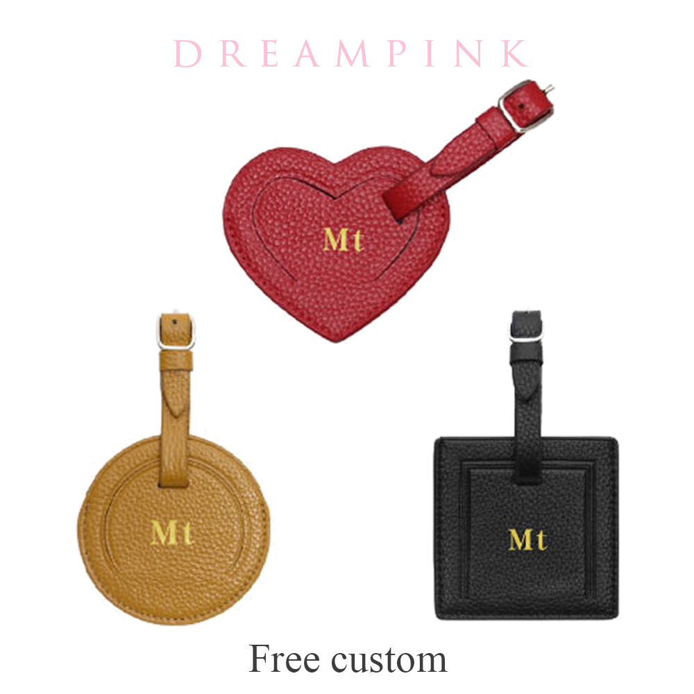 Personalized Name Box - 100% Kulit Asli Bagasi Perjalanan Tag