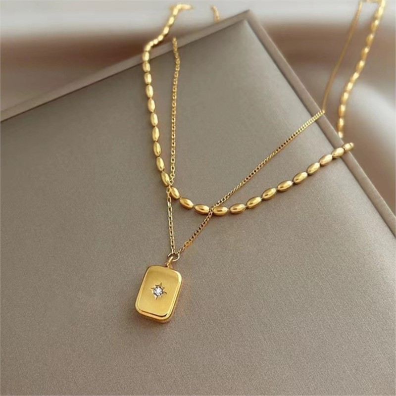 Birth Flower Necklace - Anenyery 316L kalung liontin bintang berbantalan