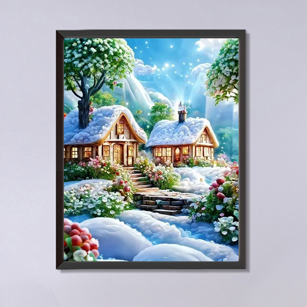 Momoart lukisan berlian Rumah  - Photo Mosaic Print ulasan dan harga