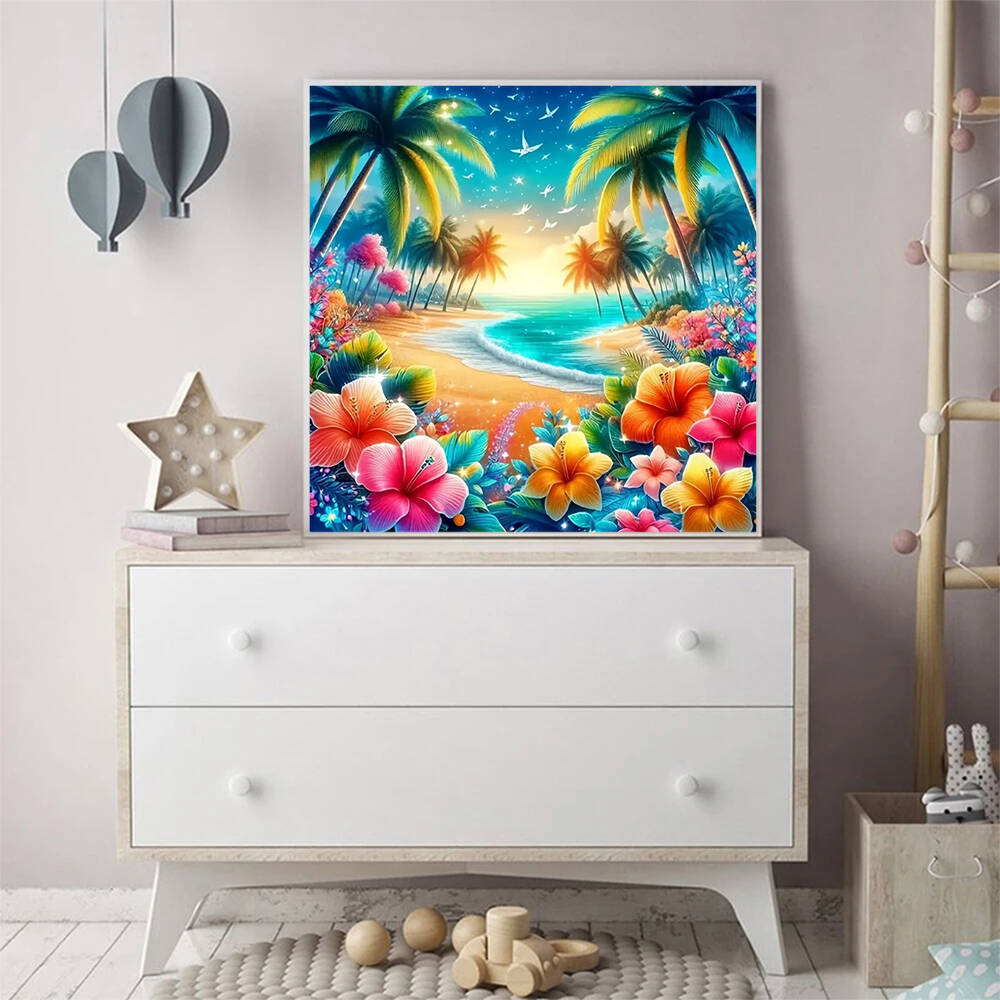 Lukisan Berlian Pemandangan Te - Photo Mosaic Print ulasan dan harga
