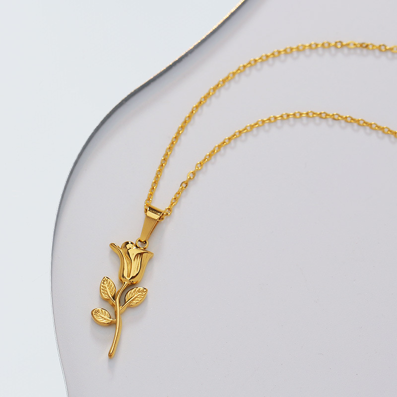 316 mode baja tahan karat kalu - Birth Flower Necklace ulasan dan harga