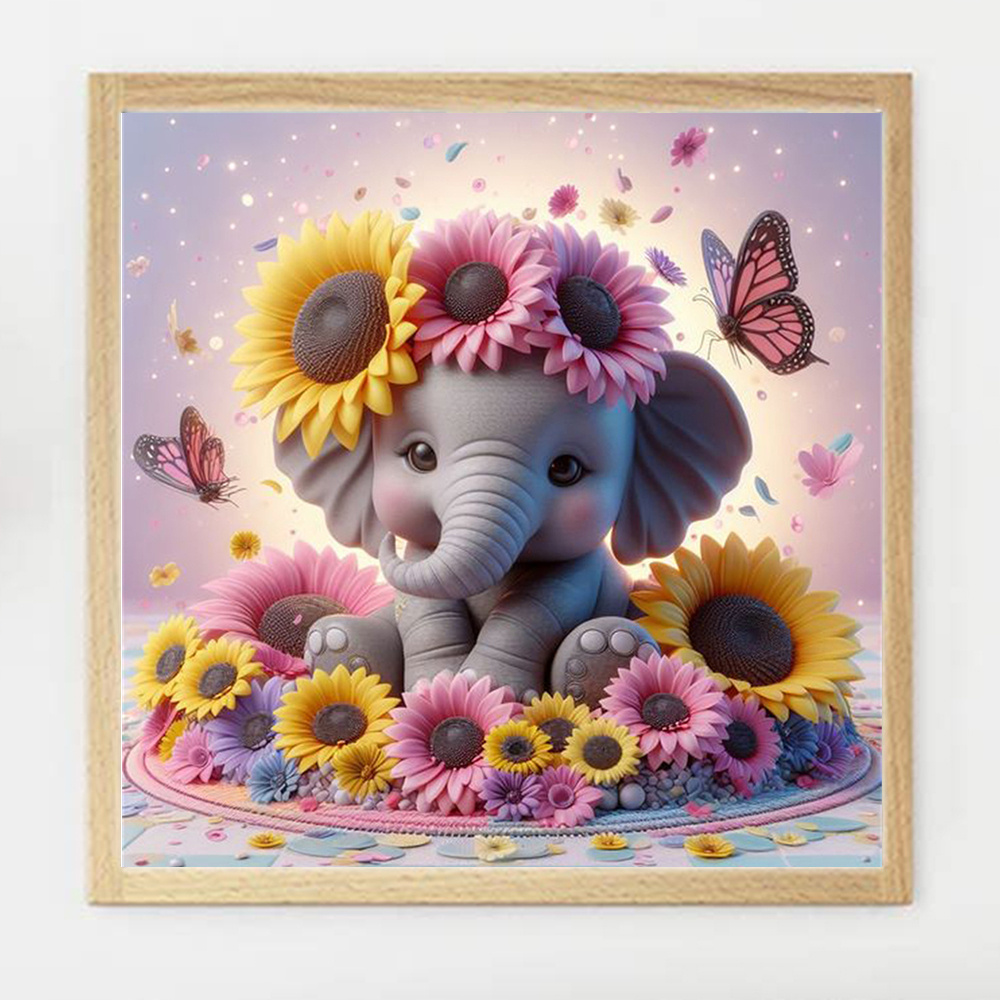 Evershine gajah lukisan berlia - Photo Mosaic Print ulasan dan harga