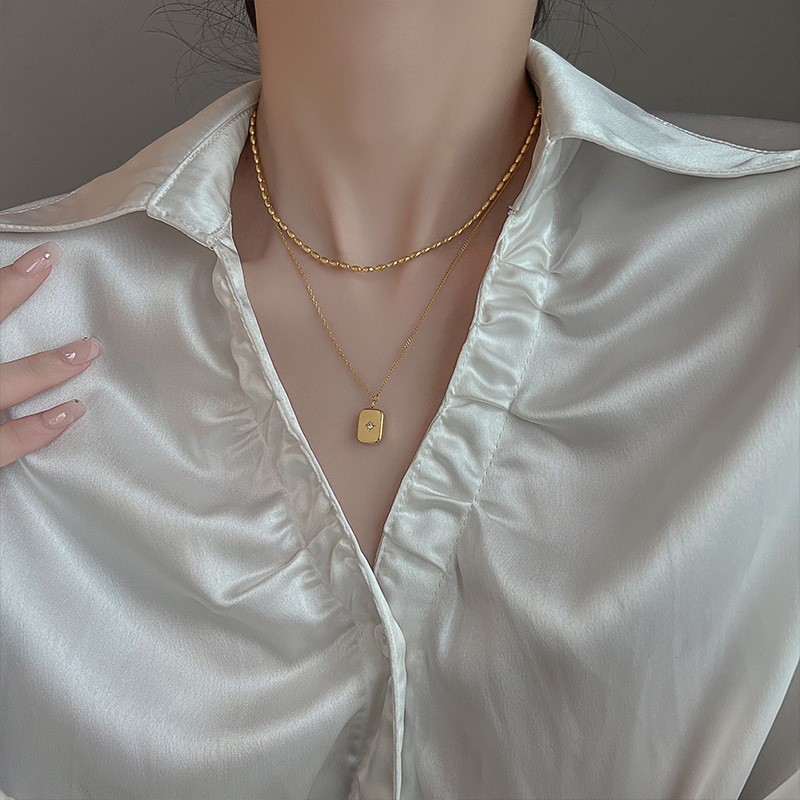 Anenyery 316L kalung liontin b - Birth Flower Necklace ulasan dan harga