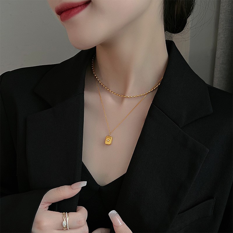 Anenyery 316L kalung liontin b - Birth Flower Necklace ulasan dan harga